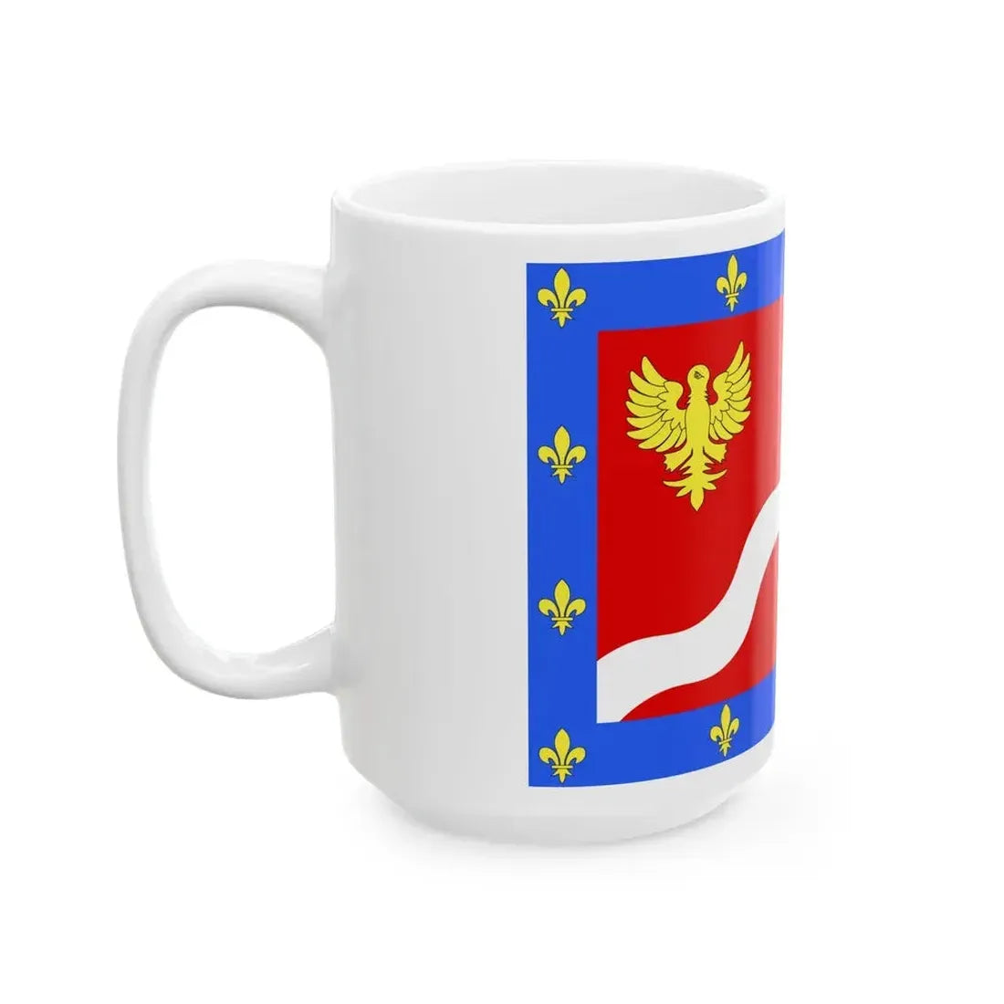 Flag of Val d'Oise France 2 - White Coffee Mug - Go Mug Yourself