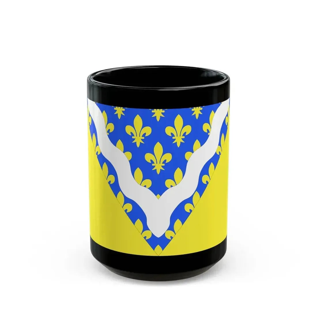 Flag of Val de Marne France 2 - Black Coffee Mug 15oz - Go Mug Yourself