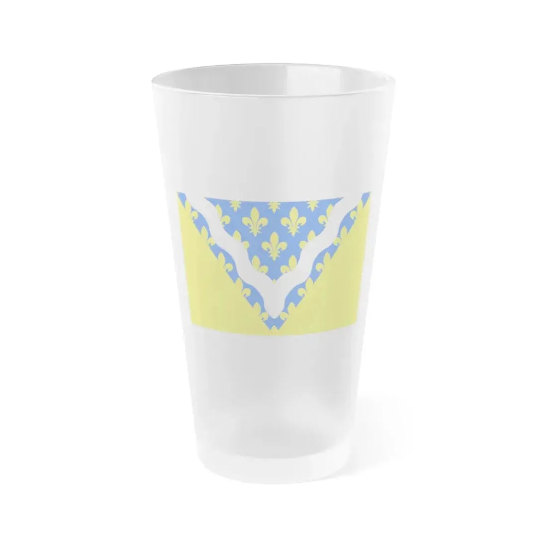 Flag of Val de Marne France 2 - Frosted Pint Glass 16oz 16oz Frosted - Go Mug Yourself