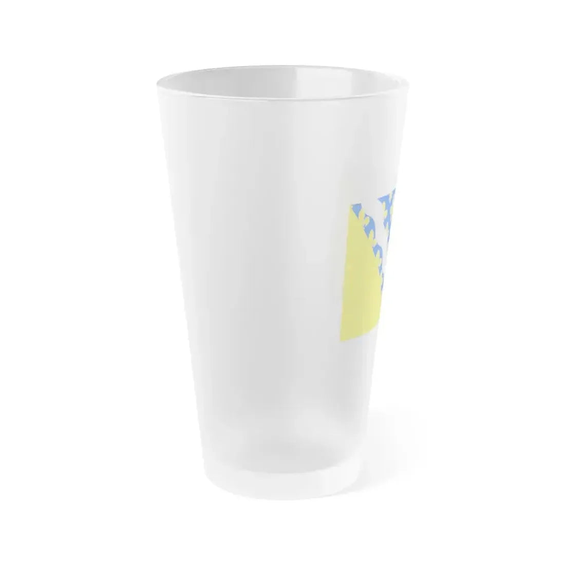 Flag of Val de Marne France 2 - Frosted Pint Glass 16oz - Go Mug Yourself