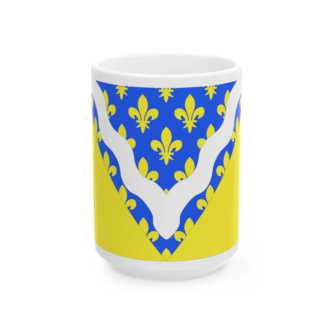 Flag of Val de Marne France 2 - White Coffee Mug 15oz - Go Mug Yourself