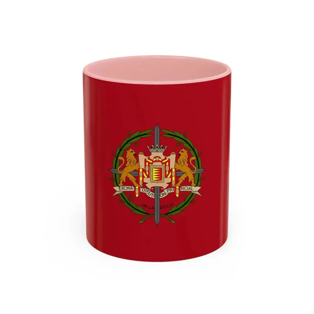 Flag of Valladolid Spain - Accent Coffee Mug 11oz Pink - Go Mug Yourself