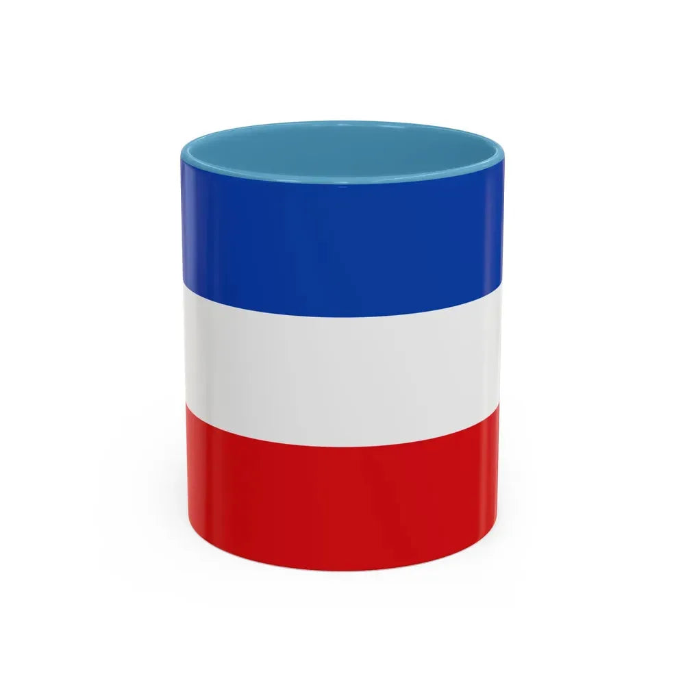 Flag of Valledupar Cesar Colombia - Accent Coffee Mug 11oz Light Blue - Go Mug Yourself