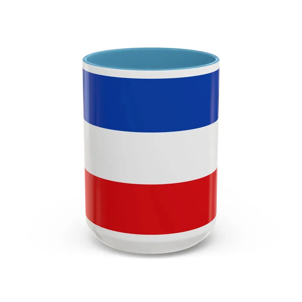 Flag of Valledupar Cesar Colombia - Accent Coffee Mug 15oz Light Blue - Go Mug Yourself