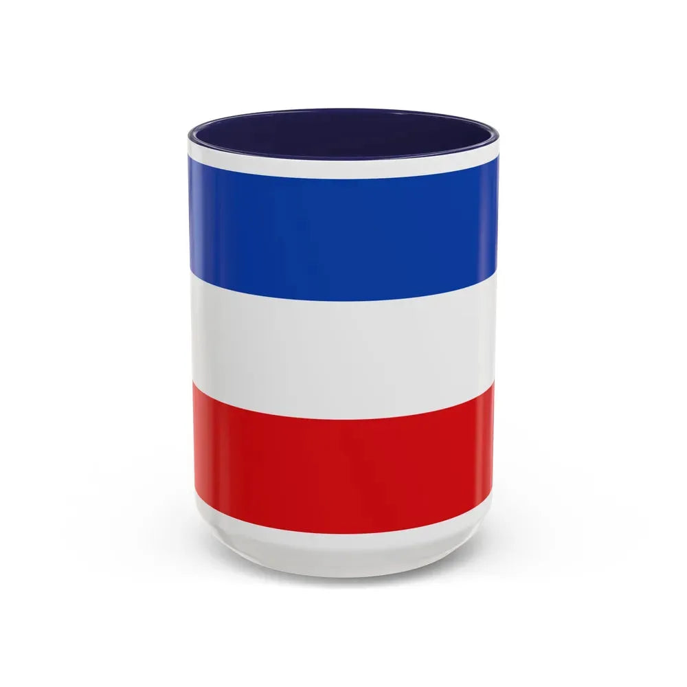 Flag of Valledupar Cesar Colombia - Accent Coffee Mug 15oz Navy - Go Mug Yourself