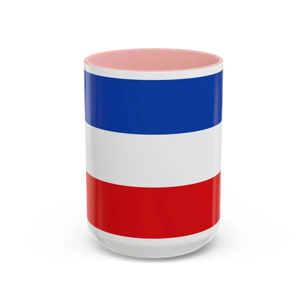 Flag of Valledupar Cesar Colombia - Accent Coffee Mug 15oz Pink - Go Mug Yourself