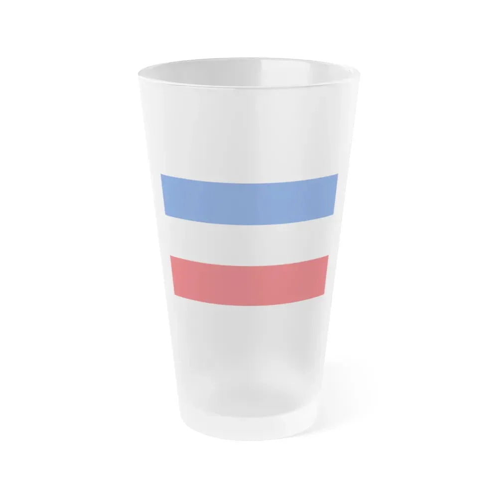 Flag of Valledupar Cesar Colombia - Frosted Pint Glass 16oz 16oz Frosted - Go Mug Yourself