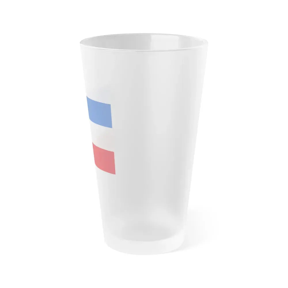 Flag of Valledupar Cesar Colombia - Frosted Pint Glass 16oz - Go Mug Yourself