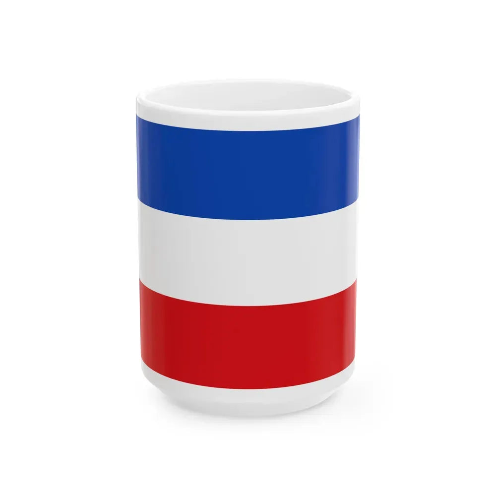 Flag of Valledupar Cesar Colombia - White Coffee Mug 15oz - Go Mug Yourself