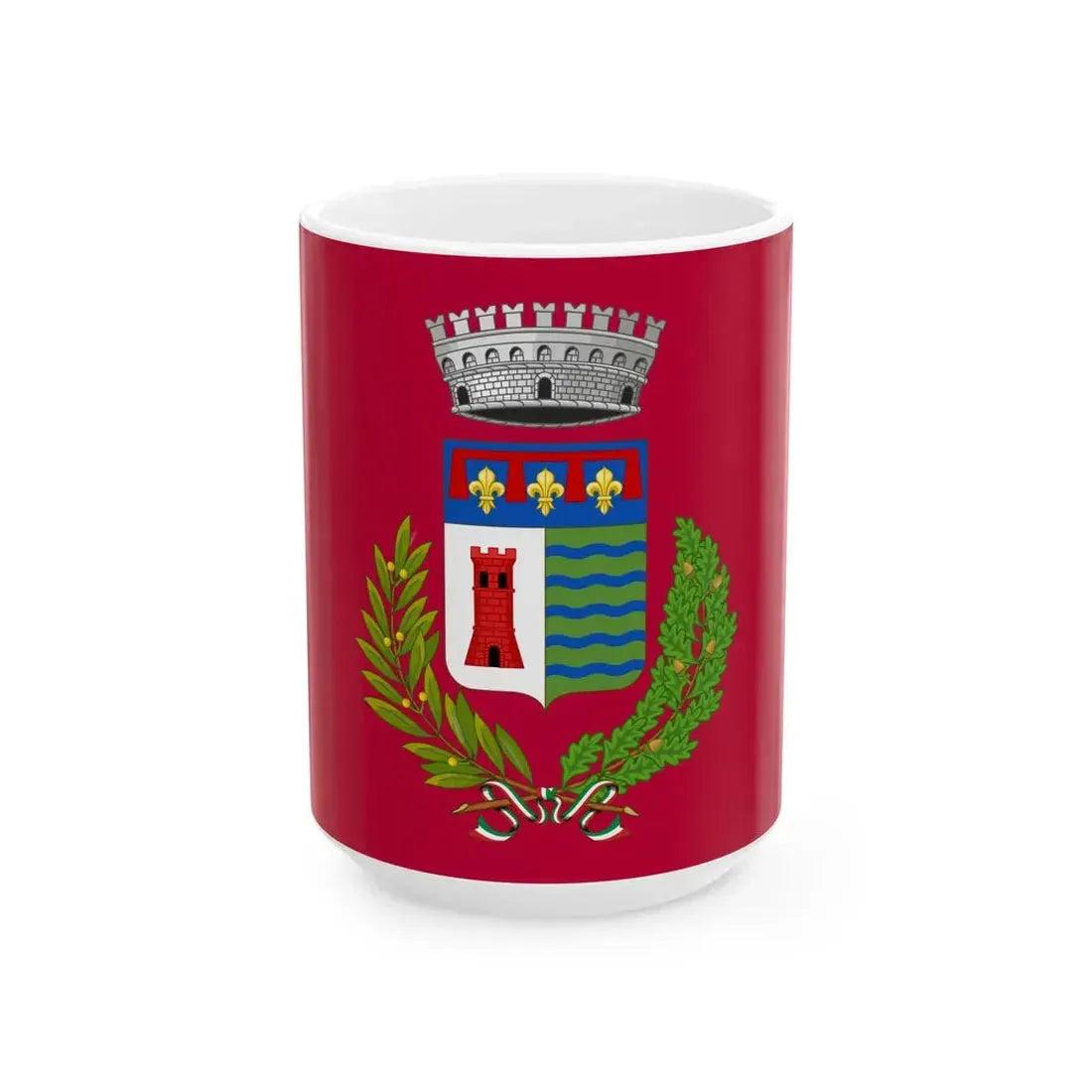 Flag of Valsamoggia (Italy) White Coffee Mug 15oz - Go Mug Yourself