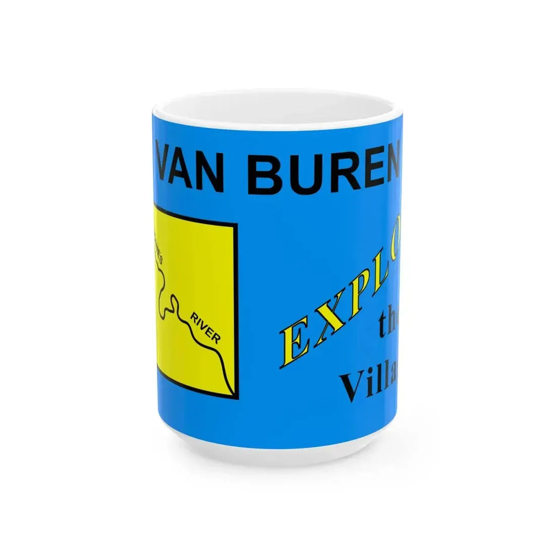 Flag of Van Buren County Iowa Sesquicentennial (United States) White Coffee Mug 15oz - Go Mug Yourself