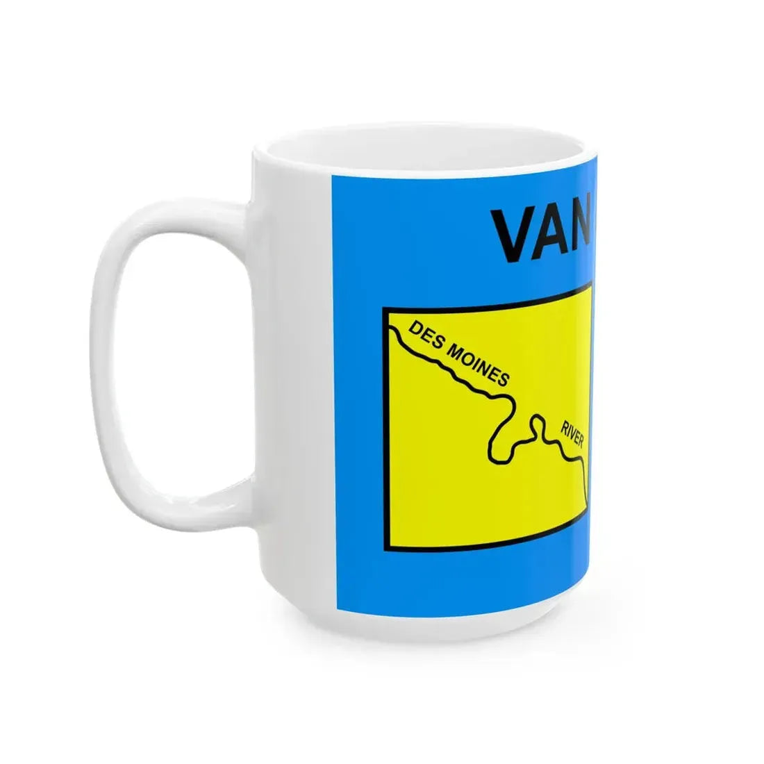 Flag of Van Buren County Iowa Sesquicentennial (United States) White Coffee Mug - Go Mug Yourself