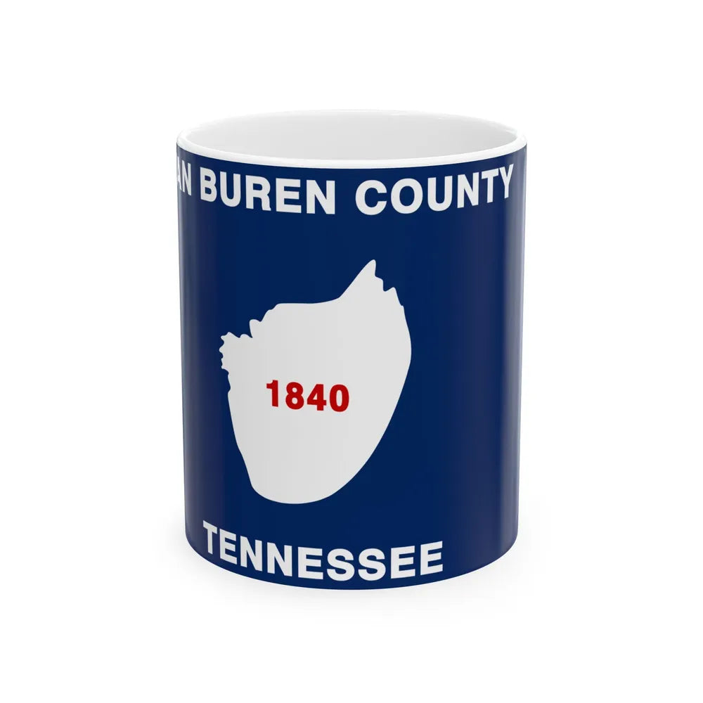 Flag of Van Buren County Tennessee (United States) White Coffee Mug 11oz - Go Mug Yourself