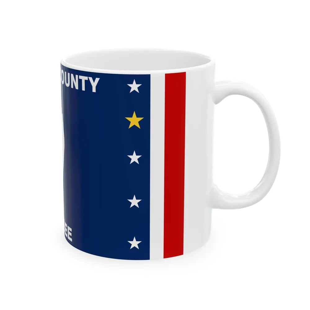 Flag of Van Buren County Tennessee (United States) White Coffee Mug - Go Mug Yourself