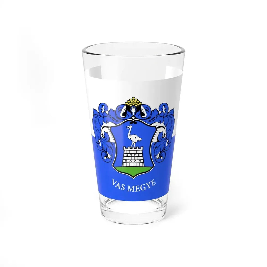 Flag of Vas County Hungary - Pint Glass 16oz 16oz - Go Mug Yourself