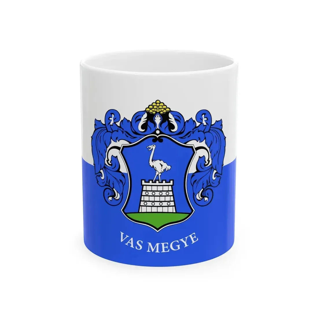 Flag of Vas County Hungary - White Coffee Mug 11oz - Go Mug Yourself