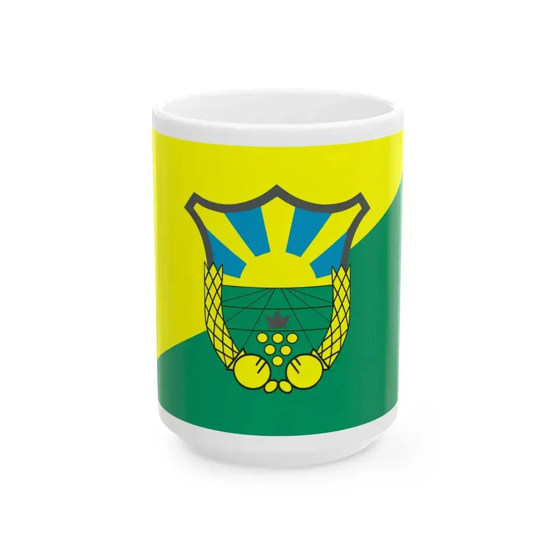 Flag of Vasilevo Municipality North Macedonia (North Macedonia) White Coffee Mug 15oz - Go Mug Yourself