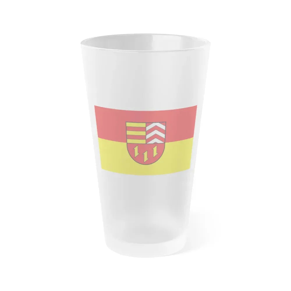 Flag of Vechta Germany - Frosted Pint Glass 16oz 16oz Frosted - Go Mug Yourself