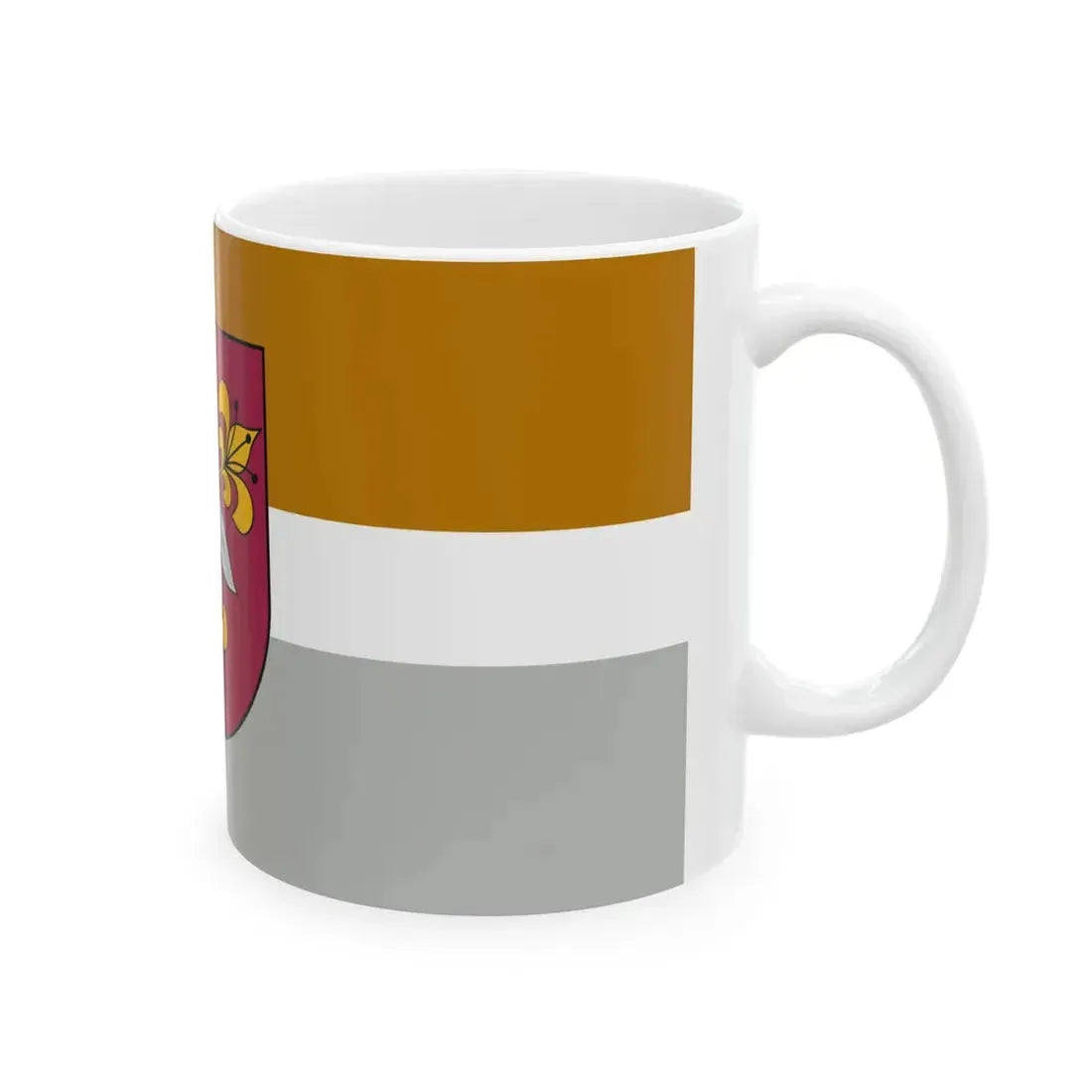 Flag of Vecumnieku novads (Latvia) White Coffee Mug - Go Mug Yourself