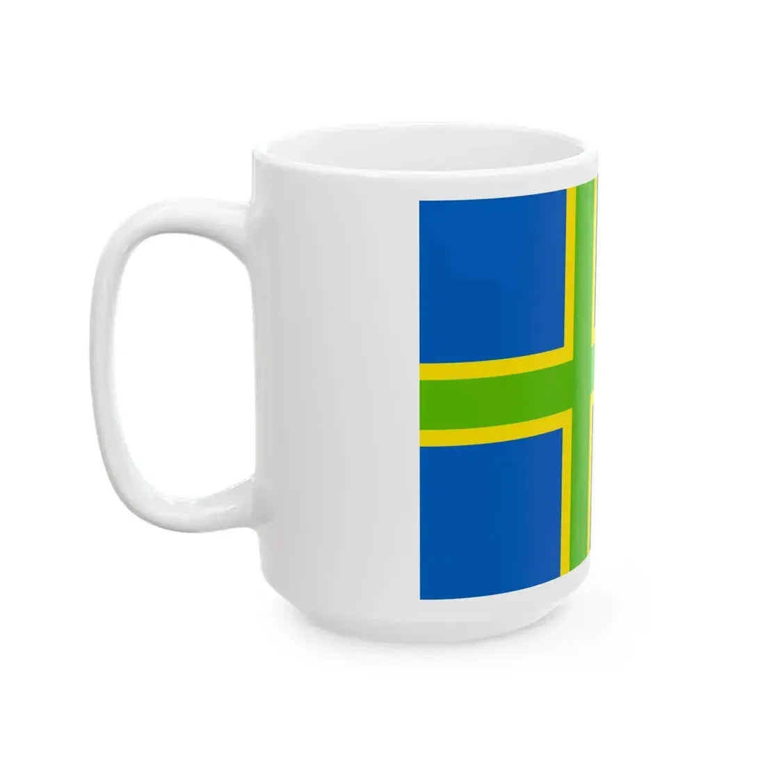 Flag of Vendsyssel (Denmark) White Coffee Mug - Go Mug Yourself
