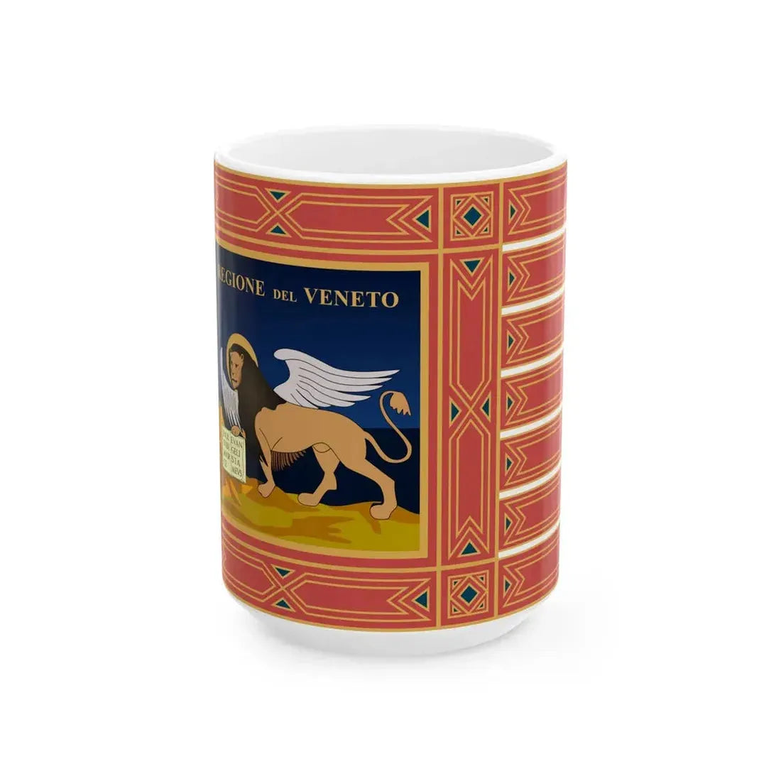 Flag of Veneto 1975-1999 (Italy) White Coffee Mug 15oz - Go Mug Yourself