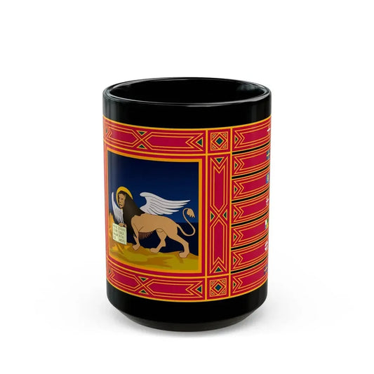 Flag of Veneto Italy - Black Coffee Mug 15oz - Go Mug Yourself