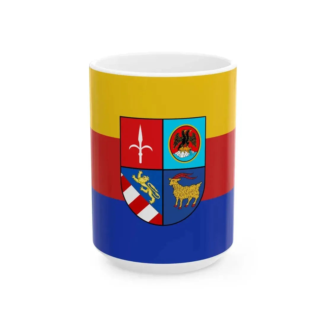 Flag of Venezia Giulia (Italy) White Coffee Mug 15oz - Go Mug Yourself