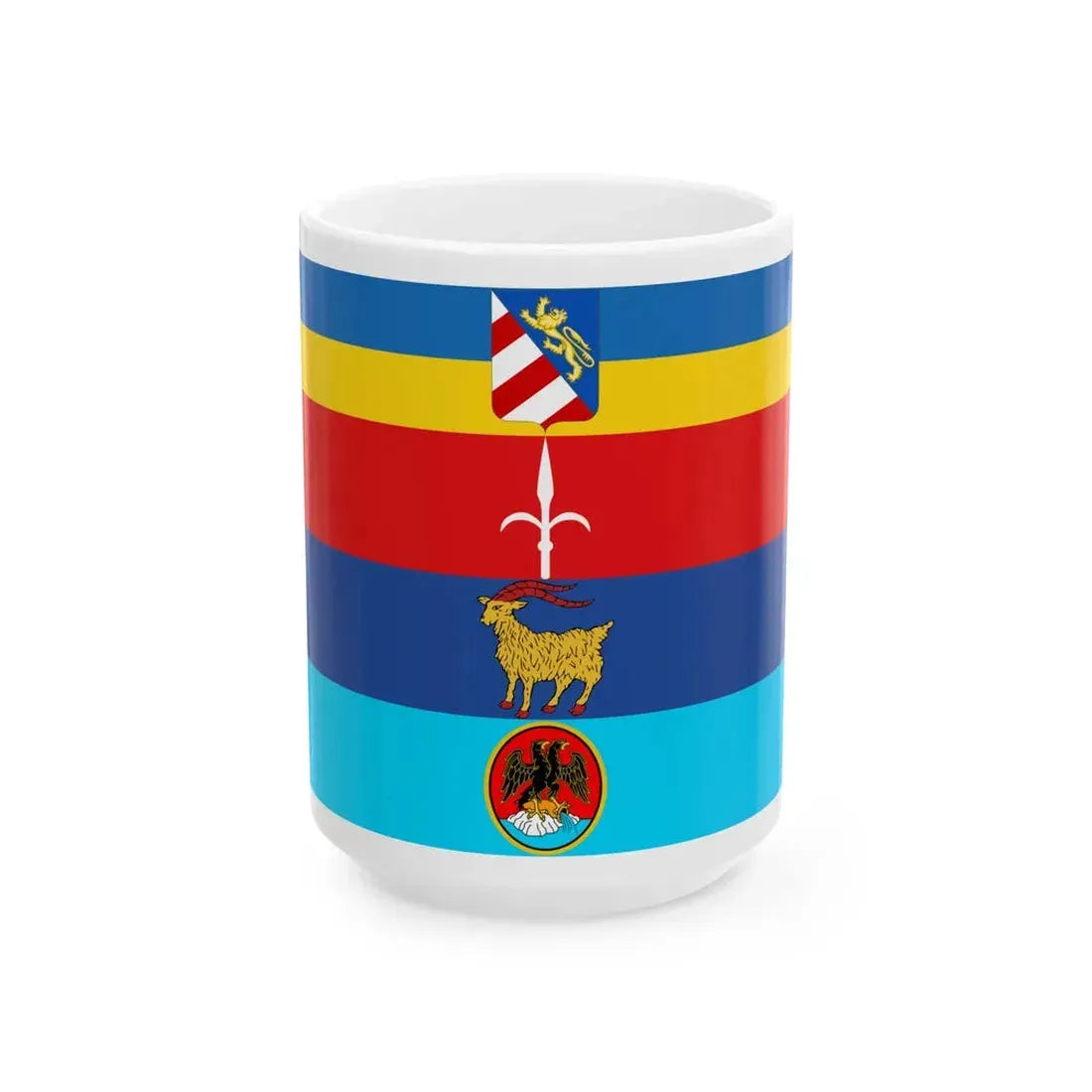Flag of Venezia Giulia Variant (Italy) White Coffee Mug 15oz - Go Mug Yourself