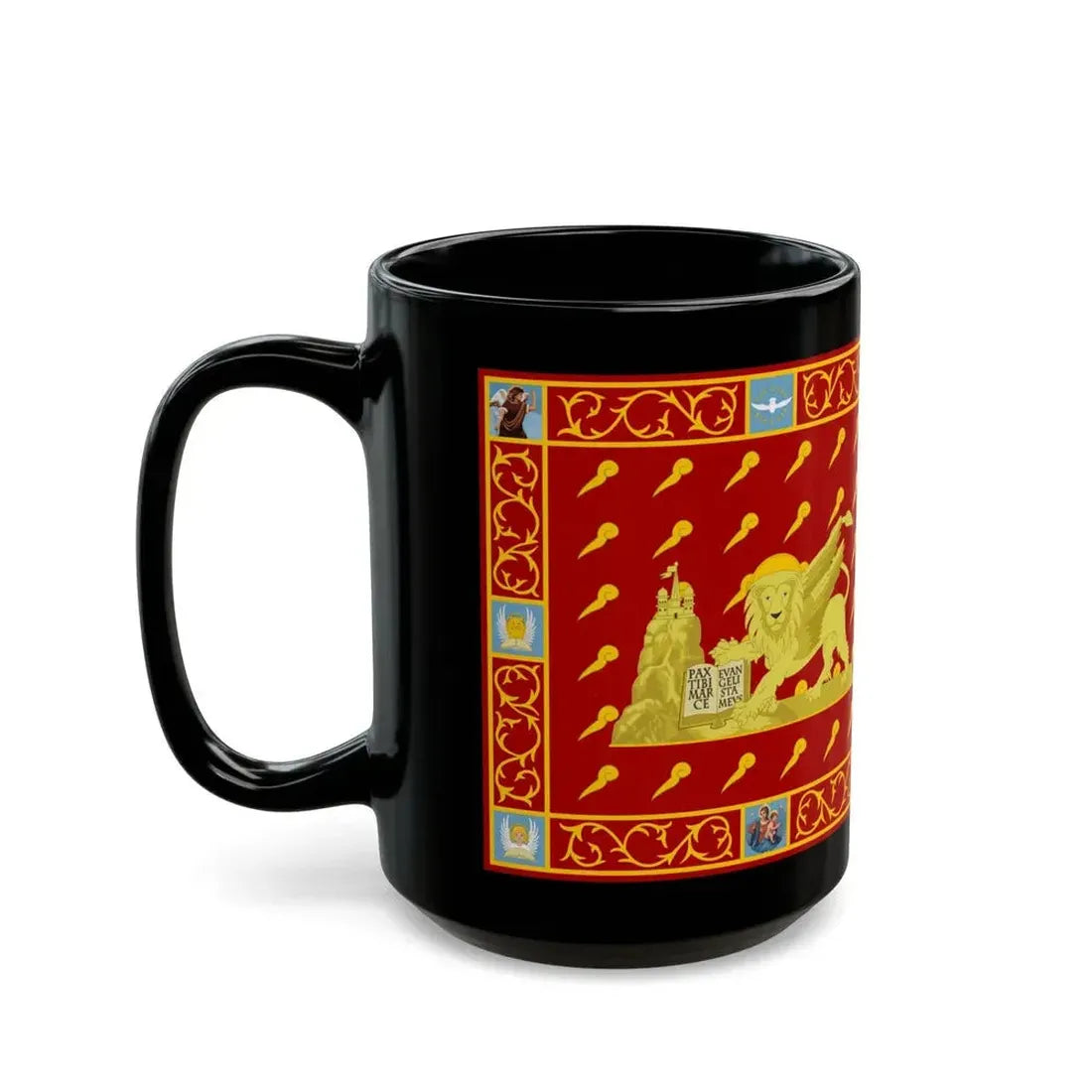 Flag of Venice 1997 Italy - Black Coffee Mug - Go Mug Yourself