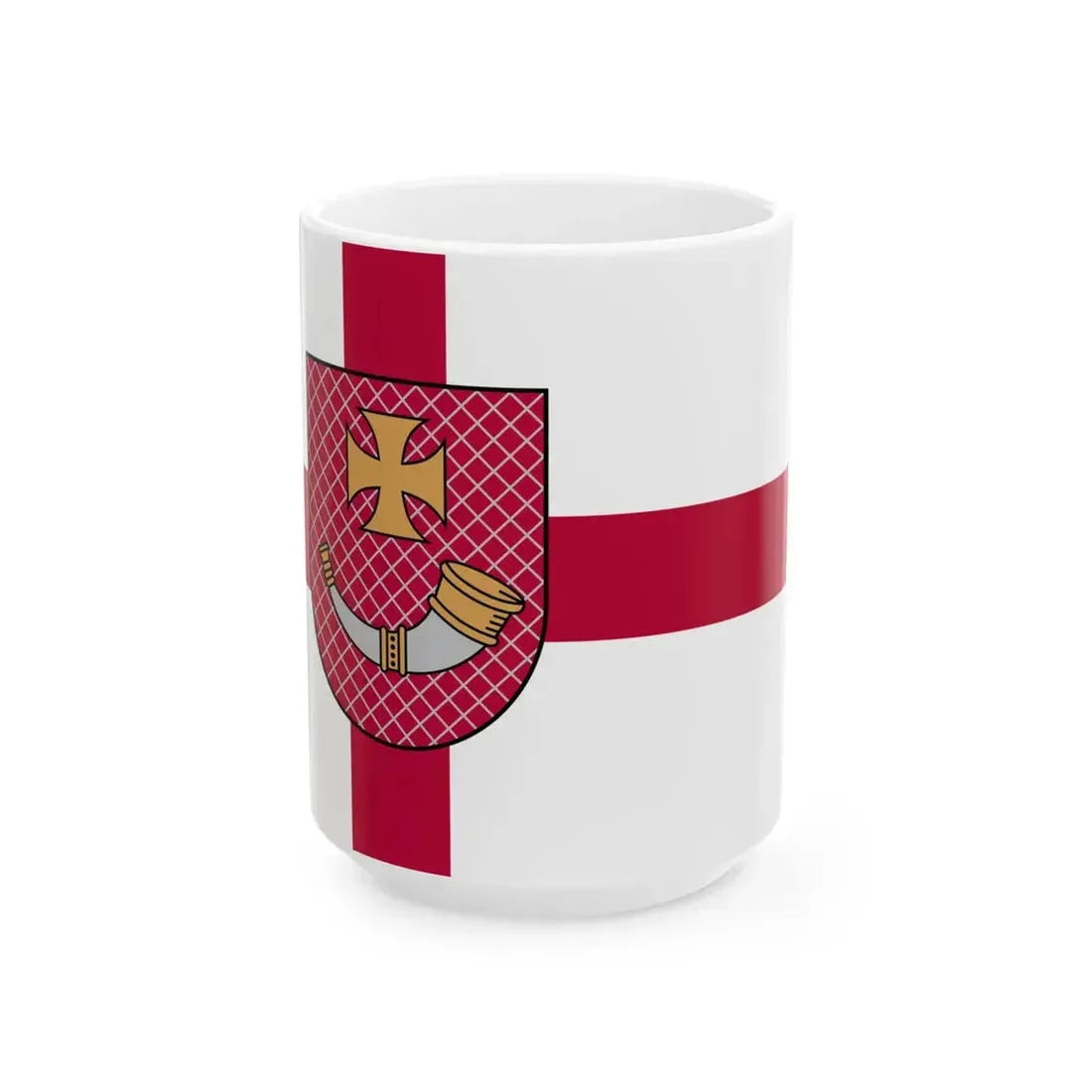 Flag of Ventspils (Latvia) White Coffee Mug 15oz - Go Mug Yourself