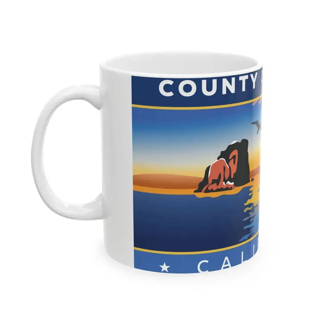 Flag of Ventura County California (United States) White Coffee Mug - Go Mug Yourself