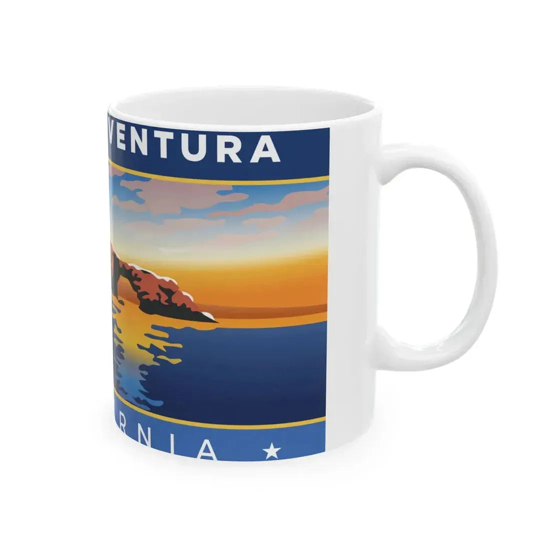 Flag of Ventura County California (United States) White Coffee Mug - Go Mug Yourself