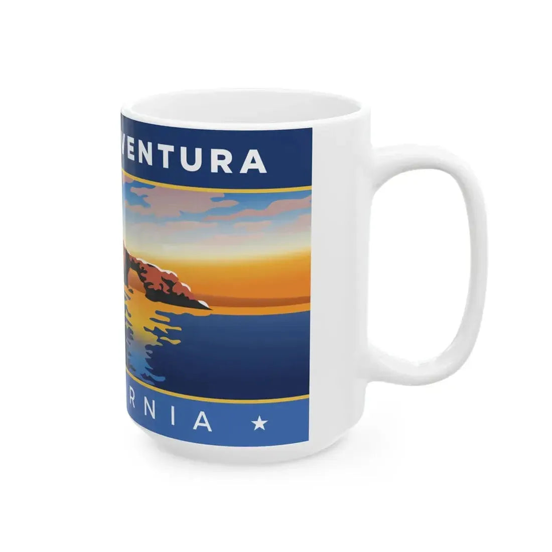Flag of Ventura County California (United States) White Coffee Mug - Go Mug Yourself