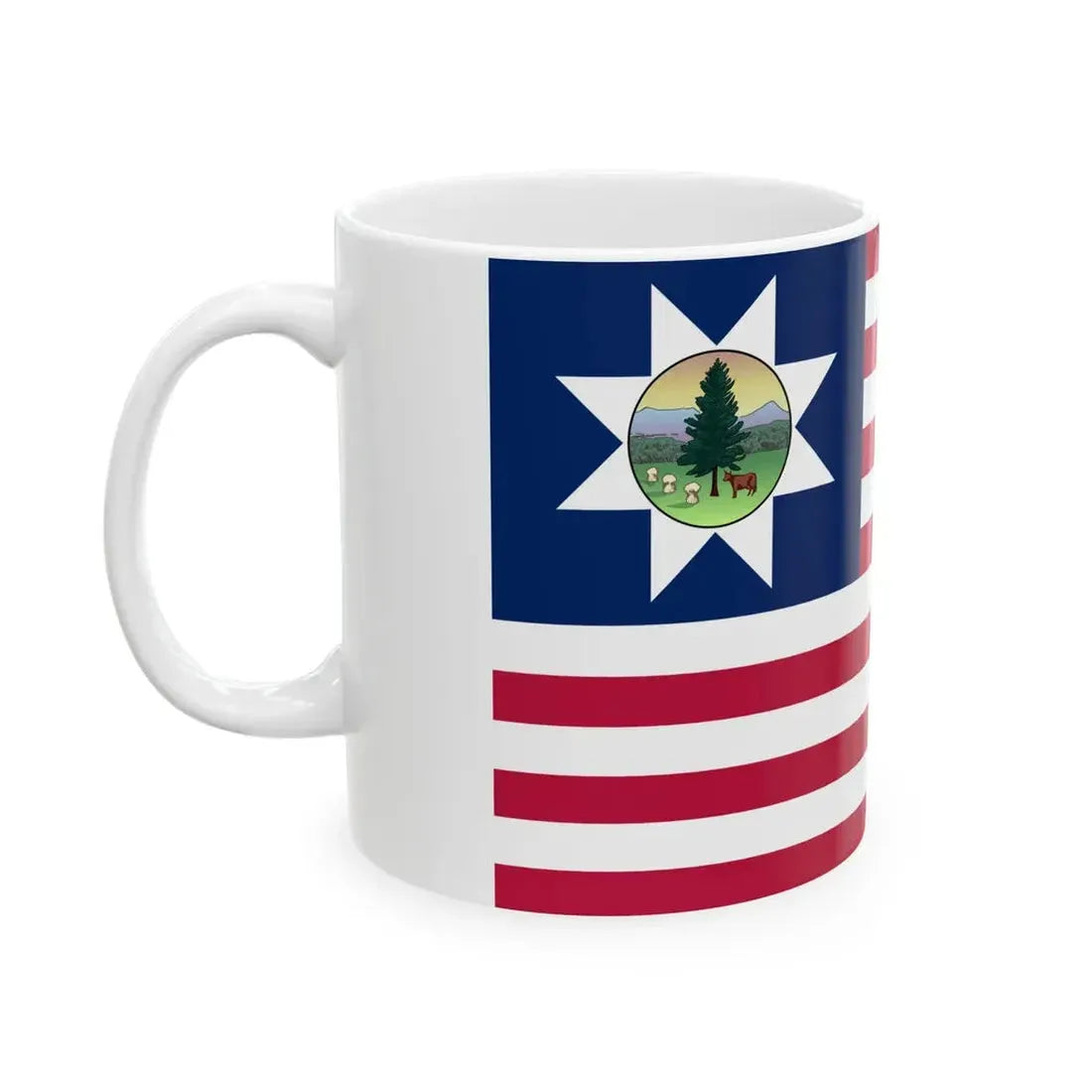 Flag of Vermont 1837-1923 (United States) White Coffee Mug - Go Mug Yourself