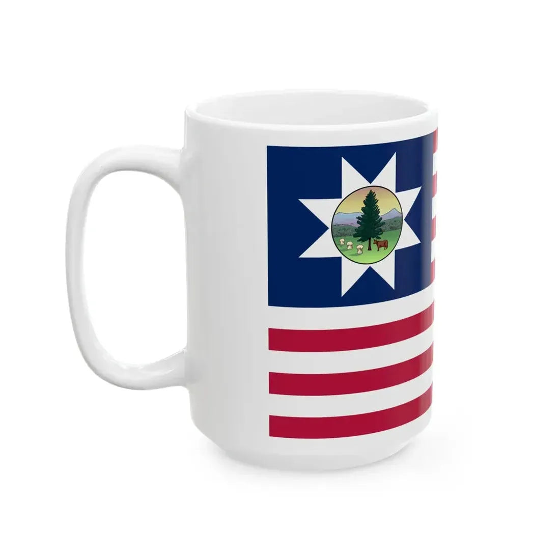 Flag of Vermont 1837-1923 (United States) White Coffee Mug - Go Mug Yourself