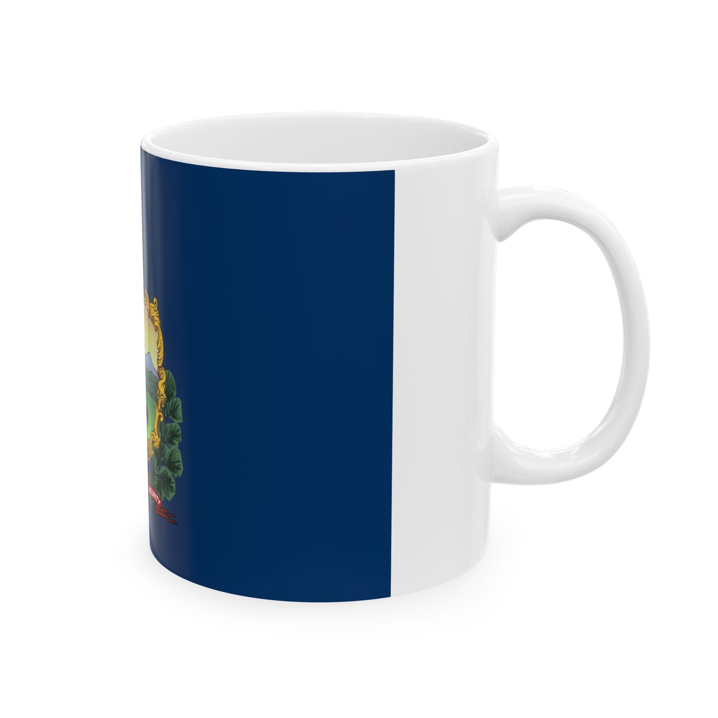 Flag of Vermont 3-2 (United States) White Coffee Mug-Go Mug Yourself