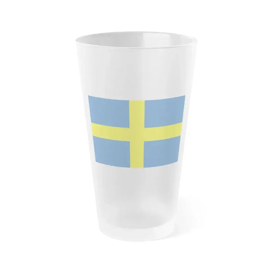Flag of Verona Italy - Frosted Pint Glass 16oz 16oz Frosted - Go Mug Yourself
