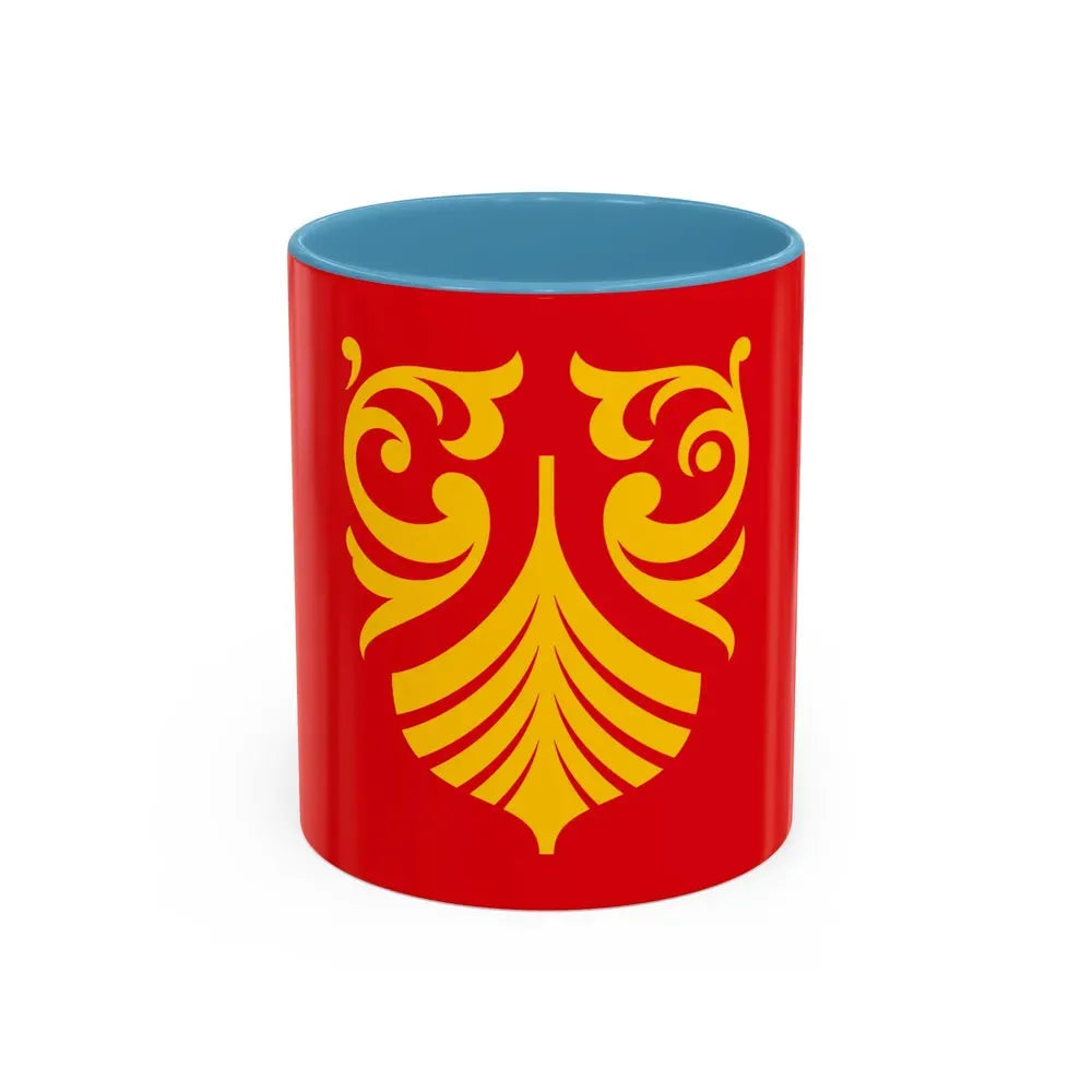 Flag of Vestfold og Telemark Norway - Accent Coffee Mug 11oz Light Blue - Go Mug Yourself