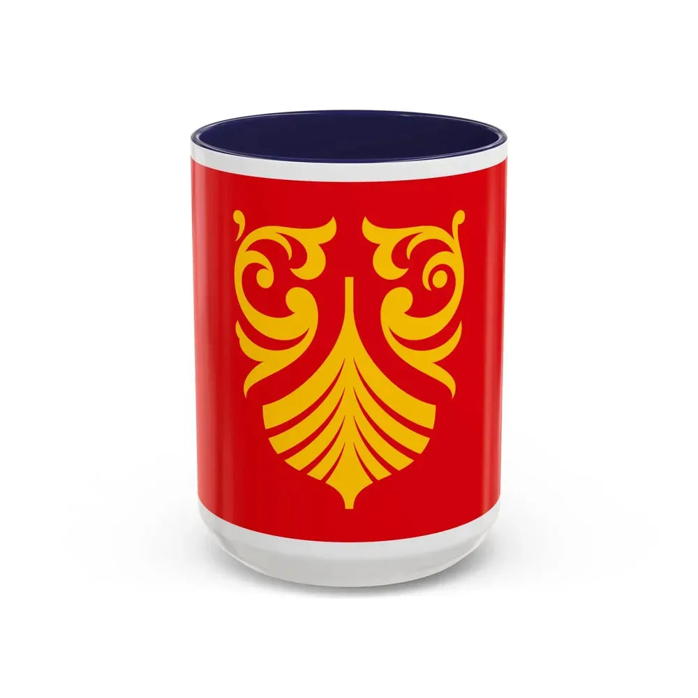 Flag of Vestfold og Telemark Norway - Accent Coffee Mug 15oz Navy - Go Mug Yourself