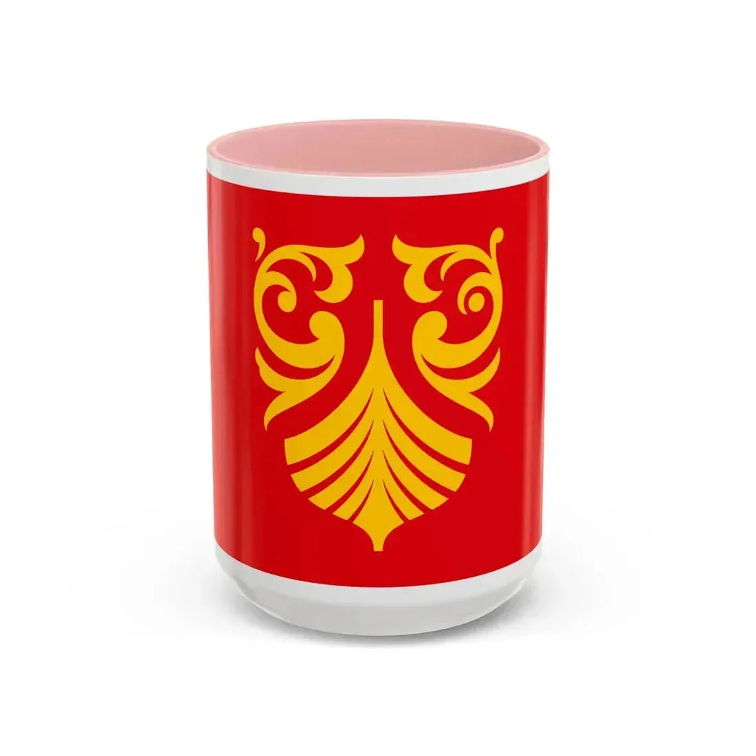 Flag of Vestfold og Telemark Norway - Accent Coffee Mug 15oz Pink - Go Mug Yourself