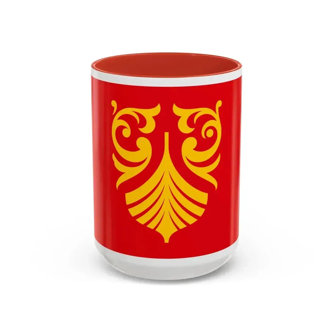 Flag of Vestfold og Telemark Norway - Accent Coffee Mug 15oz Red - Go Mug Yourself