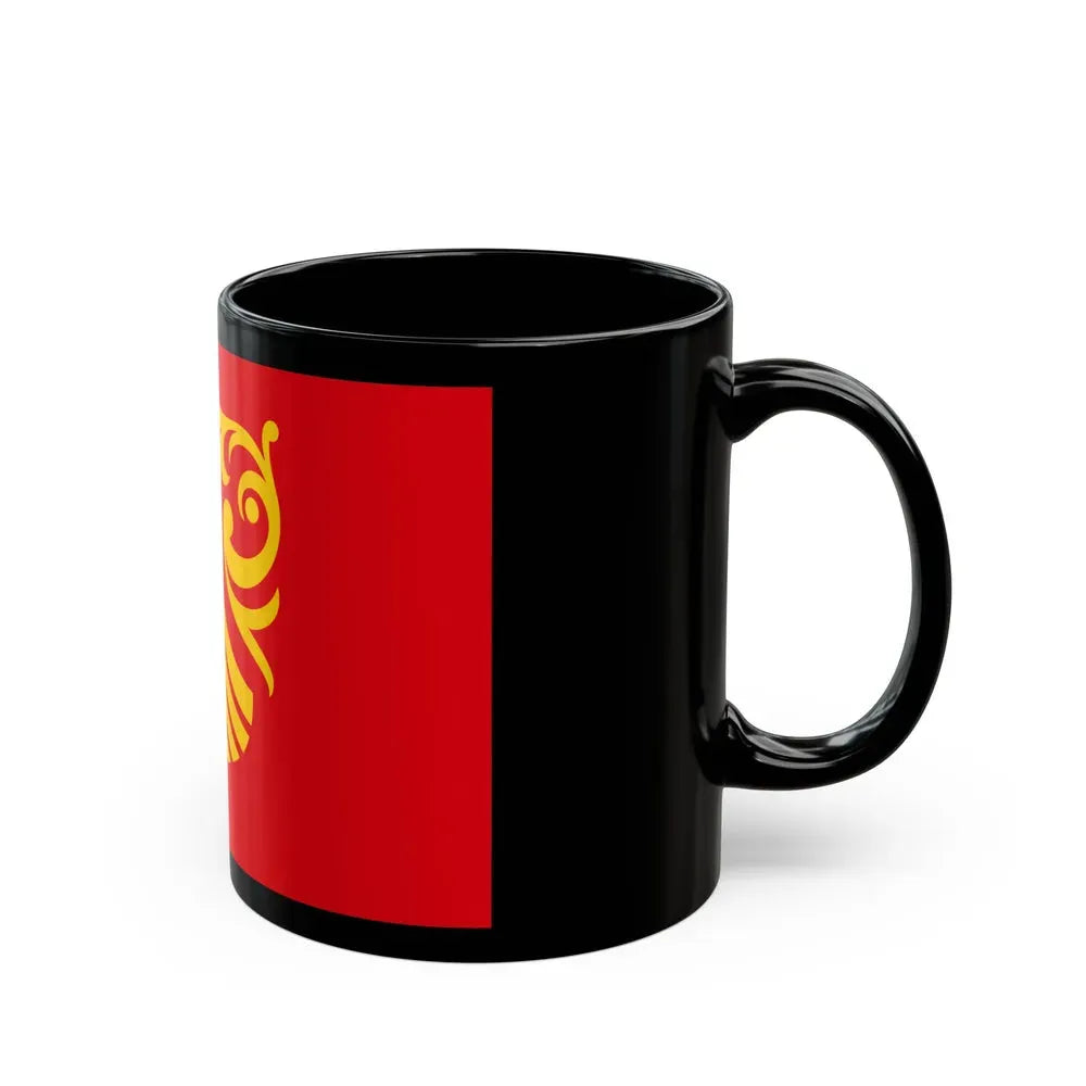 Flag of Vestfold og Telemark Norway - Black Coffee Mug - Go Mug Yourself