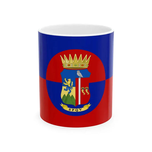 Flag of Vibo Valentia (Italy) White Coffee Mug 11oz - Go Mug Yourself