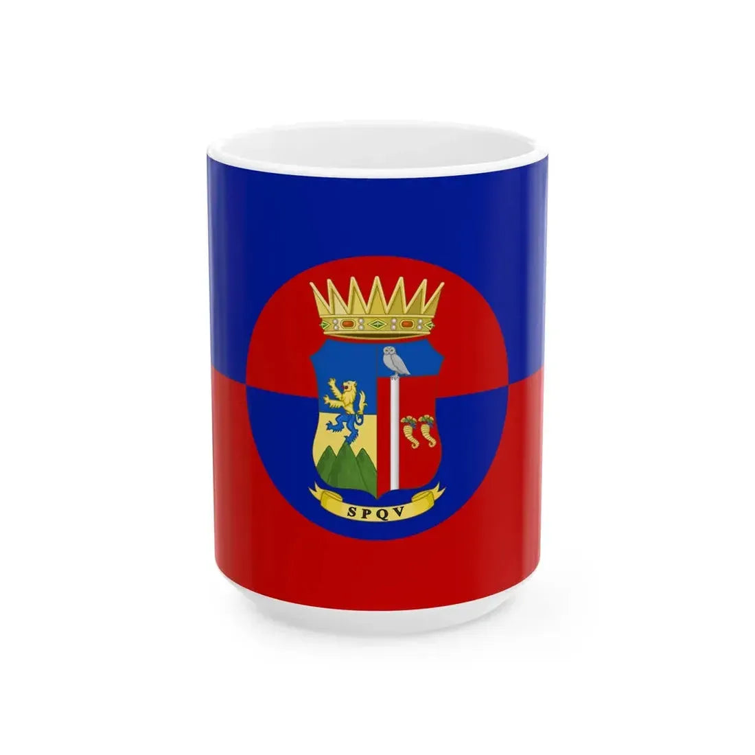Flag of Vibo Valentia (Italy) White Coffee Mug 15oz - Go Mug Yourself