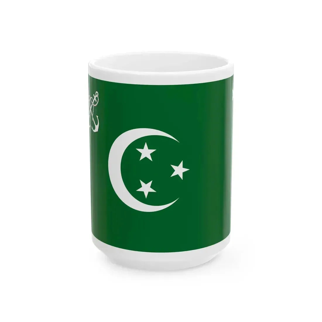 Flag of vice admiral of the Navy of Egypt 1922-1952 (Egypt) White Coffee Mug 15oz - Go Mug Yourself