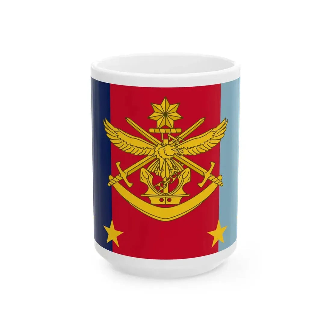 Flag of Vice Chief of Defence Force 4 star AUS (Australia) White Coffee Mug 15oz - Go Mug Yourself