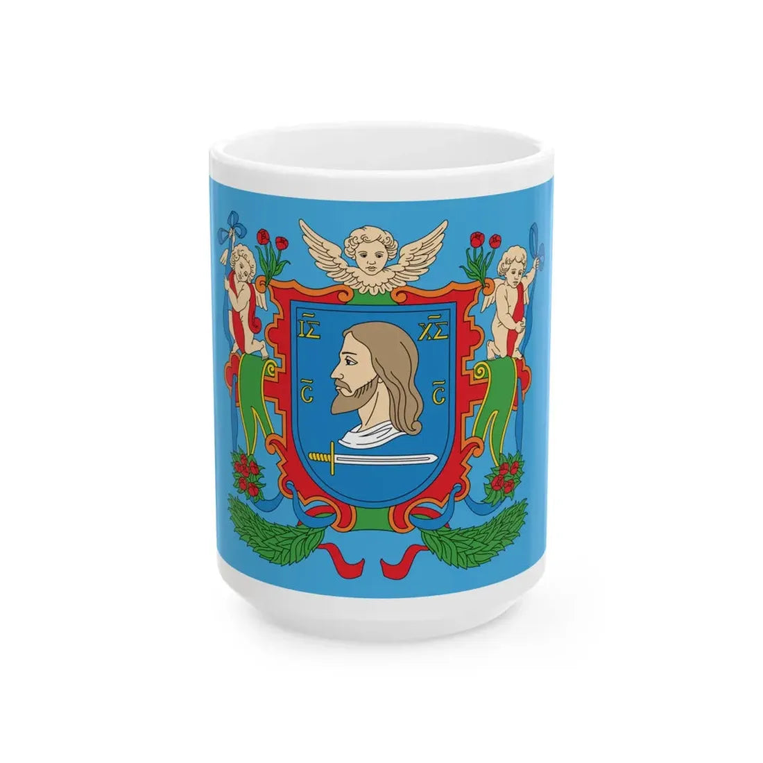 Flag of Viciebsk Belarus (Belarus) White Coffee Mug 15oz - Go Mug Yourself