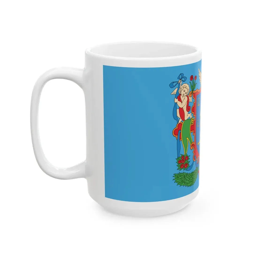 Flag of Viciebsk Belarus (Belarus) White Coffee Mug - Go Mug Yourself