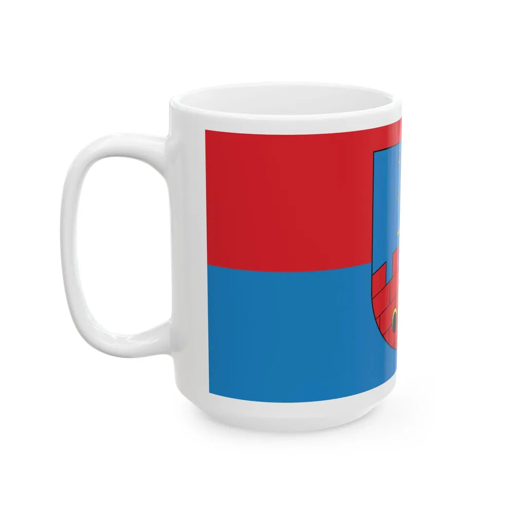 Flag of Viciebsk Rajon (Belarus) White Coffee Mug - Go Mug Yourself