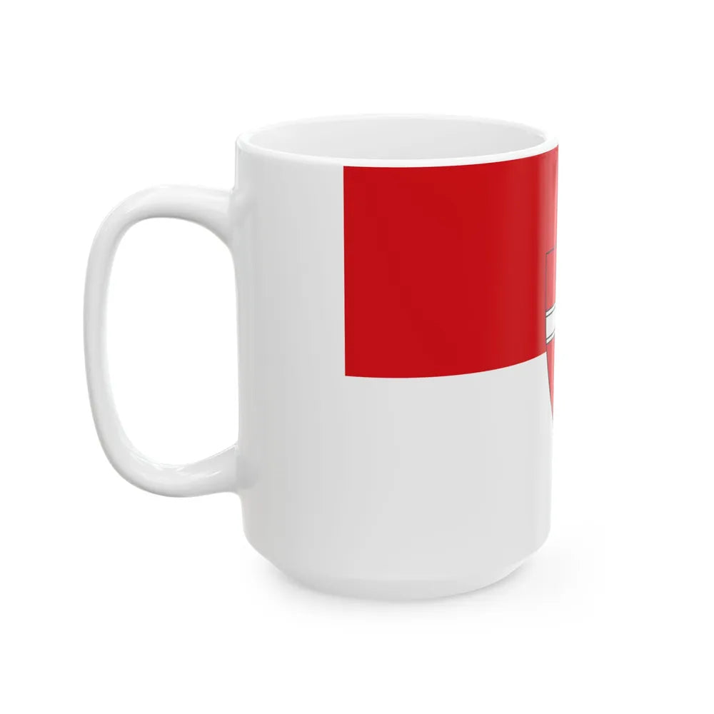 Flag of Vienna state (Austria) White Coffee Mug - Go Mug Yourself